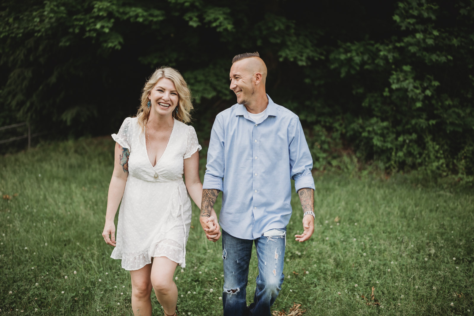 photo from laid back engagement session at Mohican