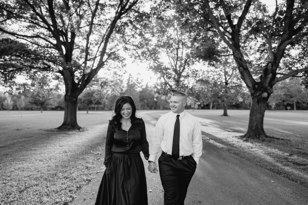 Austin and Allison Engagement Session at Shrine Park in Carey, Ohio by Jessica Karcher Photography