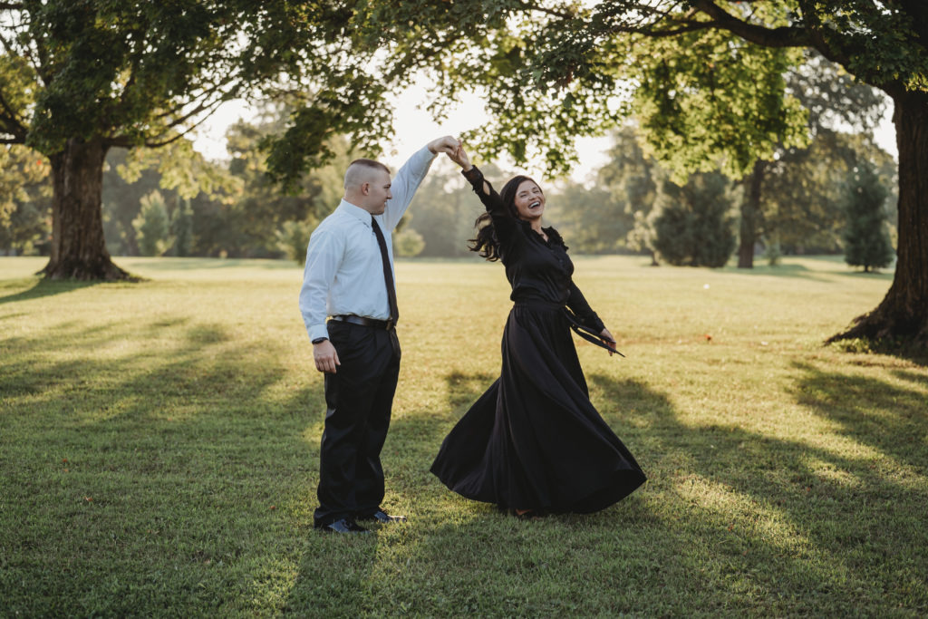 Austin and Allison Engagement Session at Shrine Park in Carey, Ohio by Jessica Karcher Photography